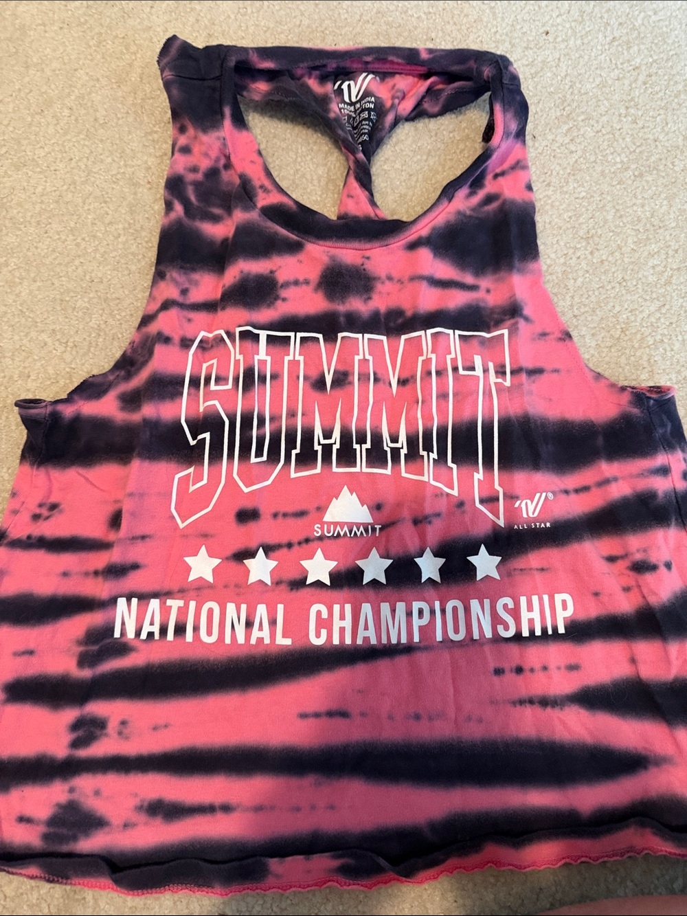 Varsity Cheer Summit Tie-Dye Racerback Tank Too Top -
